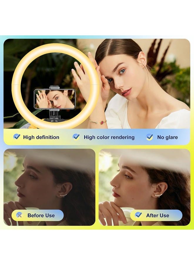 Aureday 14'' Selfie Ring Light with 62'' Tripod Stand and Phone Holder, Dimmable LED Phone Ringlight for Makeup/Video Recording/Photography, Circle Lighting for All Cell Phones&Lightweight Cameras - Image 2